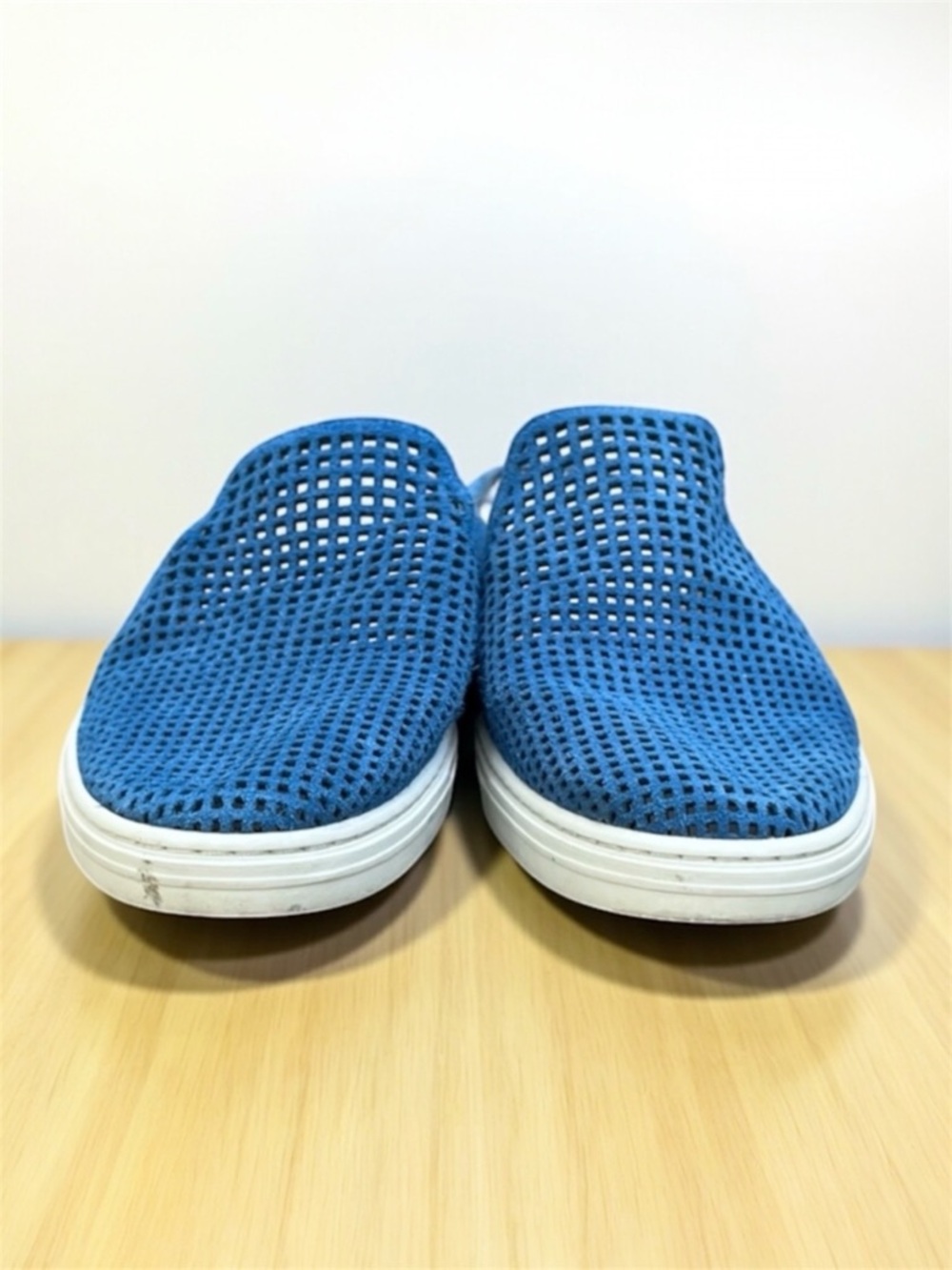 Via Spiga Cobalt Perforated Slip-On Mules - Picture 7 of 11